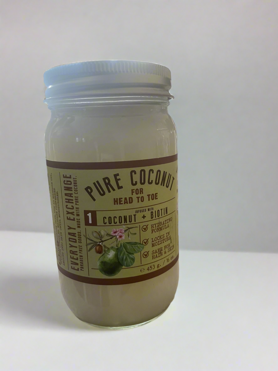 Pure Coconut Head-to-Toe Moisturizer - Coconut + Biotin, Paraben-Free, 453 g / 16 oz.